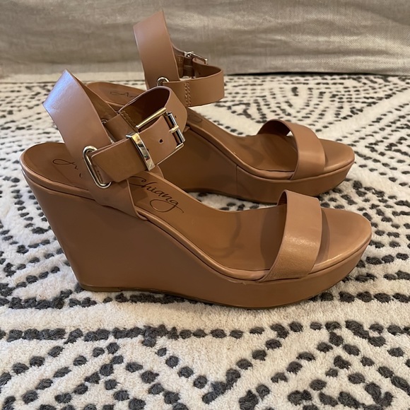 Arturo Chiang AT-Paulline Nude Wedge Heel sz 8M/38 - Picture 3 of 11